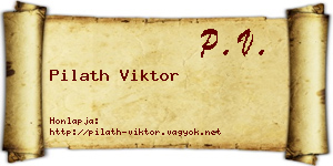 Pilath Viktor névjegykártya